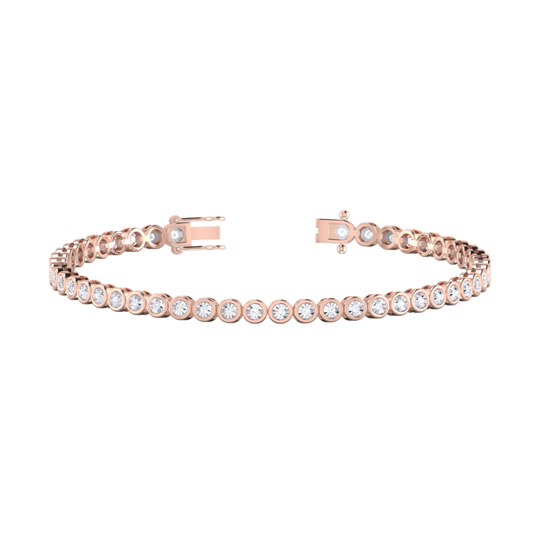 Diamond rose gold hot sale tennis bracelet