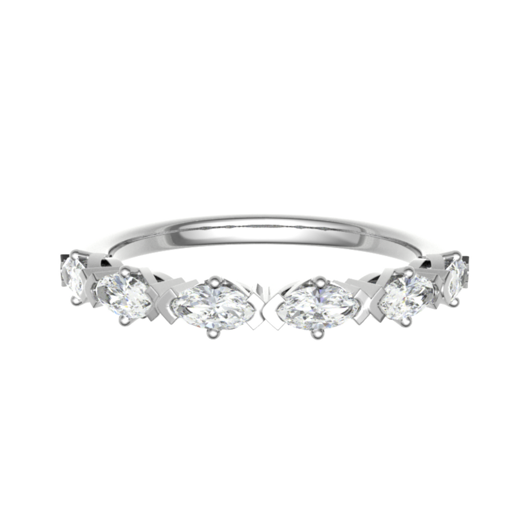 Marquise Cut Diamond Claw Set Ring 0.40ct