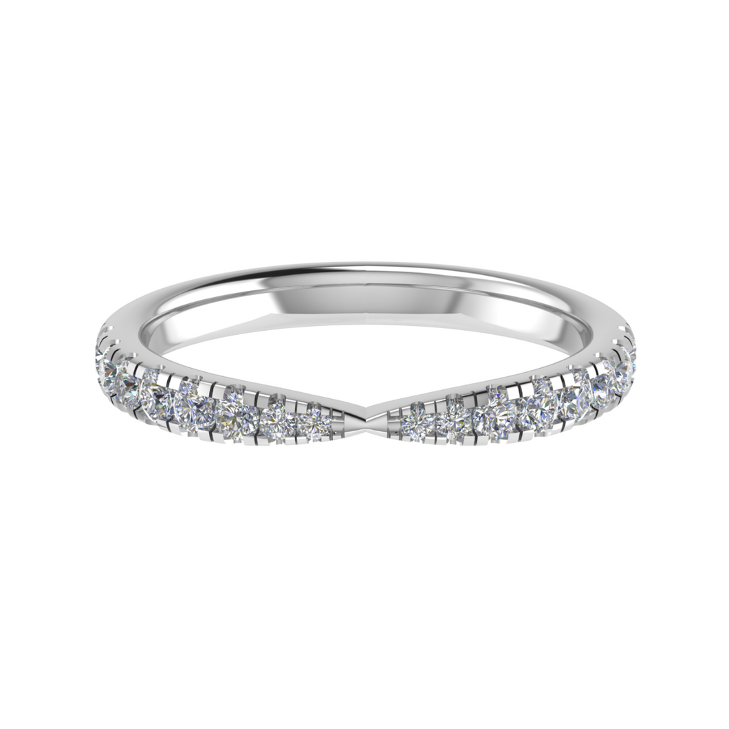 Pinched Round Brilliant Diamond Ring 0.33ct