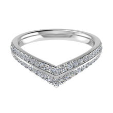 Load image into Gallery viewer, Wishbone Double Row Round Brilliant Diamond Ring 0.35ct
