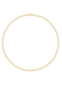 Diamond Rub Over Tennis Necklace Set in 18ct Gold